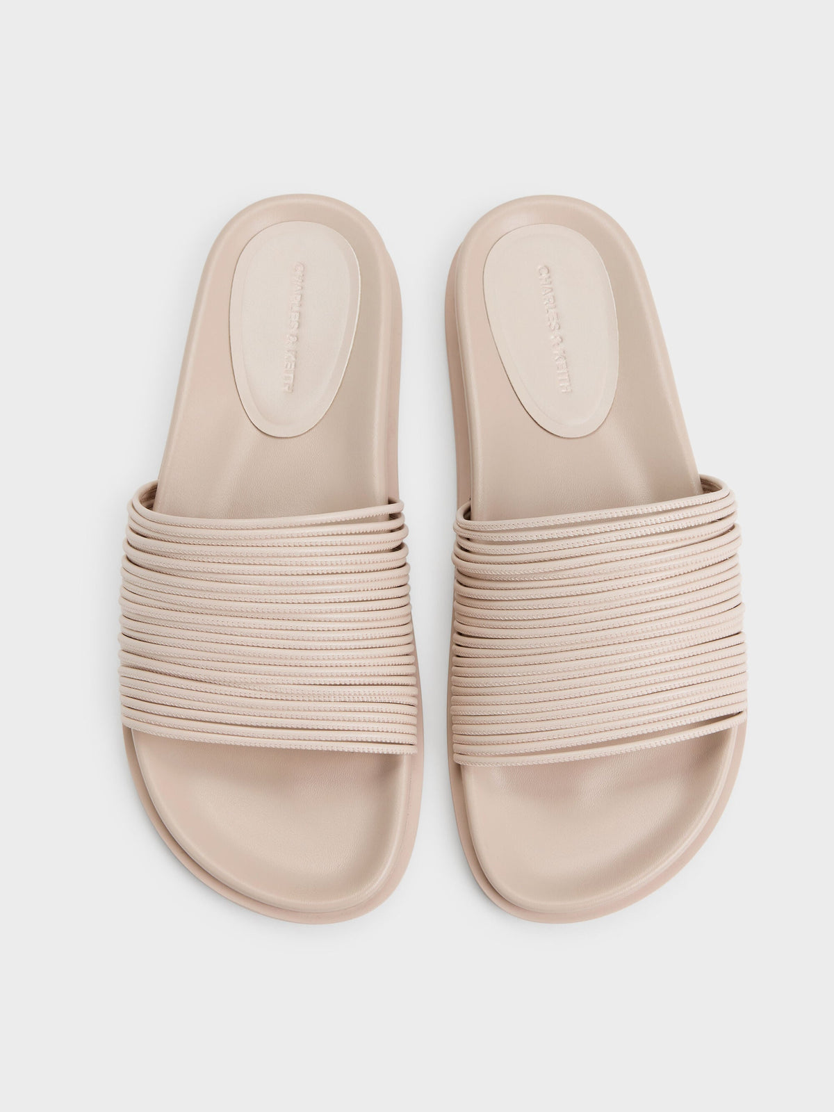 CHARLES & KEITH Great Value / Fianna Strappy Slide Sandals - Beige