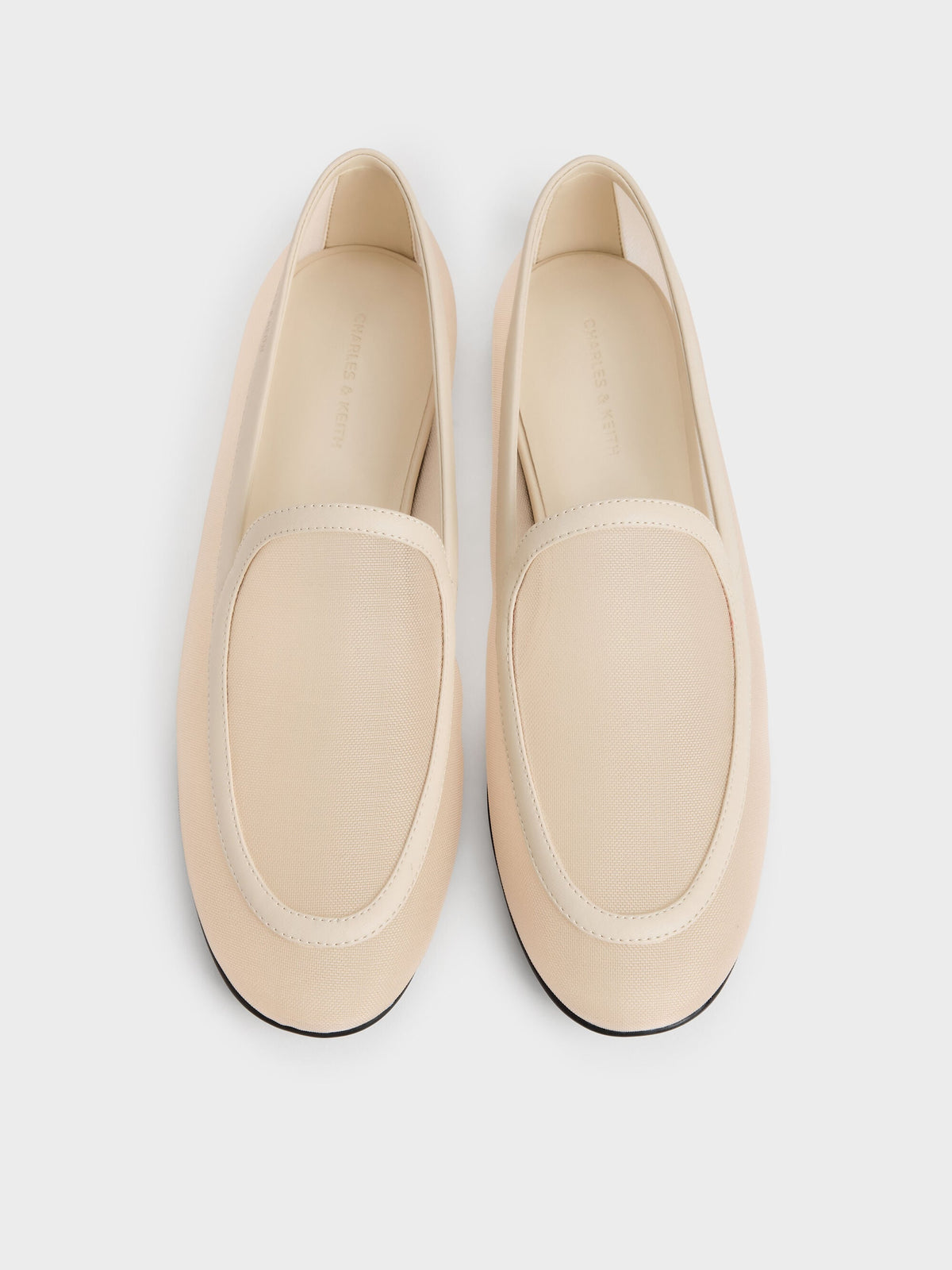 CHARLES & KEITH Signature / Mackie Mesh Loafers - Beige