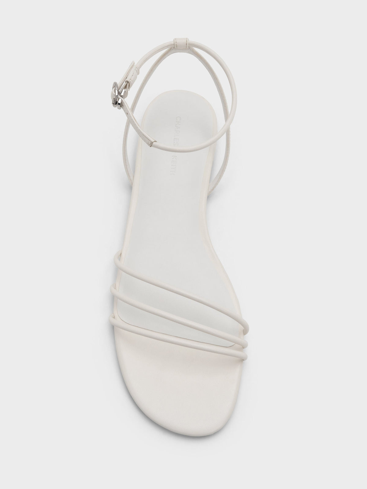 CHARLES & KEITH Premium / Triple-Strap Sandals - White