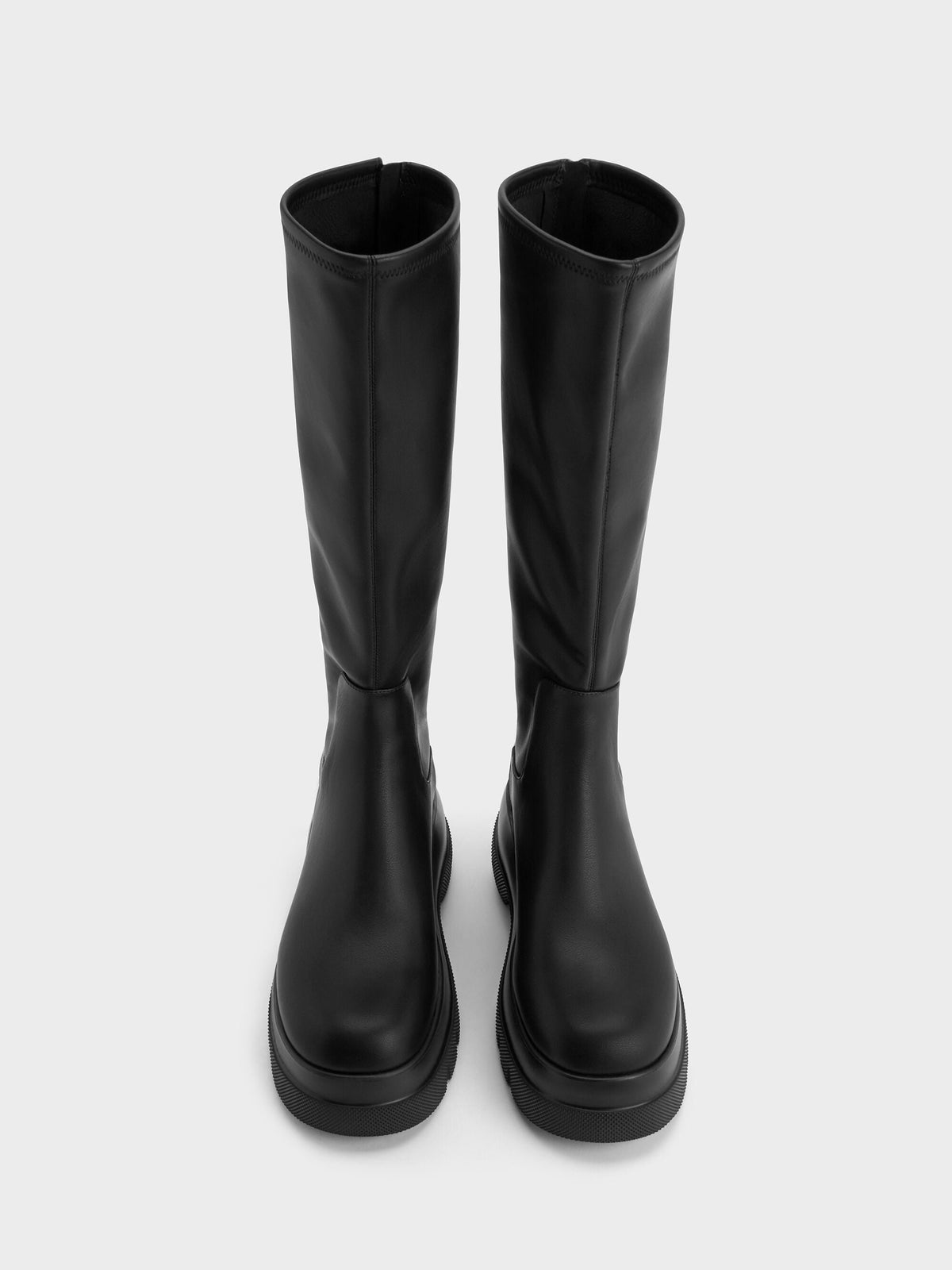 CHARLES & KEITH Trusted / Leoi Chunky Knee-High Boots - Black