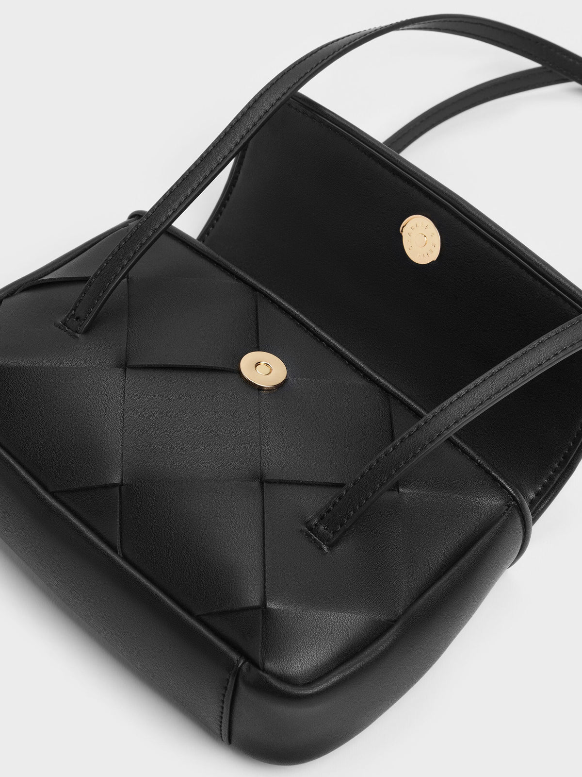 CHARLES & KEITH Trending / Maribel Woven Shoulder Bag - Black