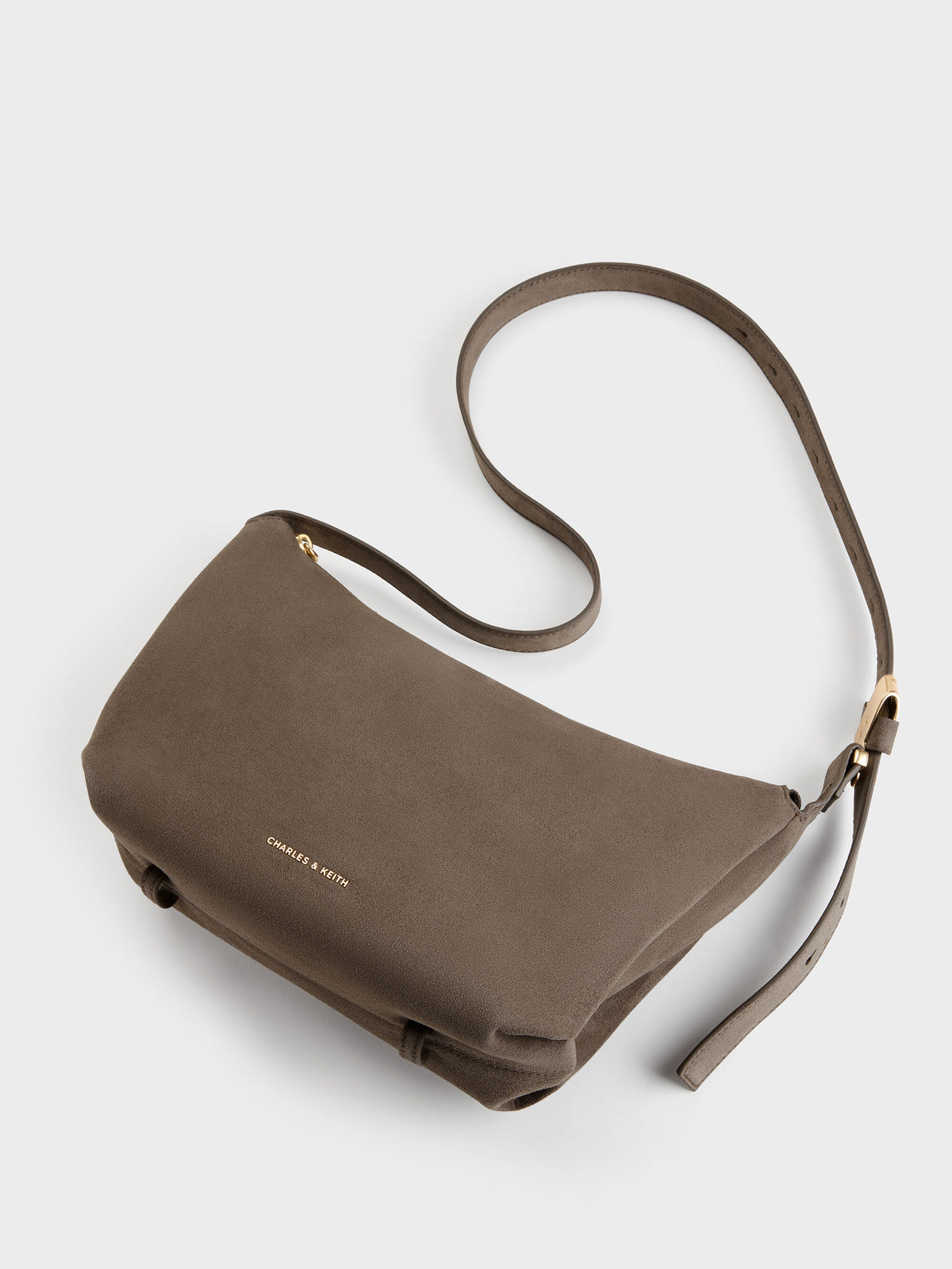 CHARLES & KEITH Value / Zephyr Hobo Bag - Stone Grey