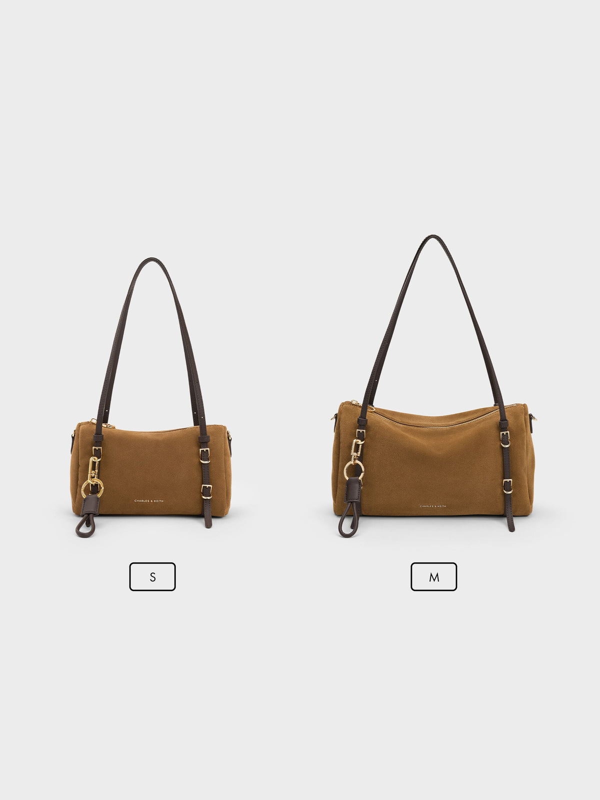 CHARLES & KEITH Smart Buy / Mini Levy Two-Tone Shoulder Bag - Sahara Sand
