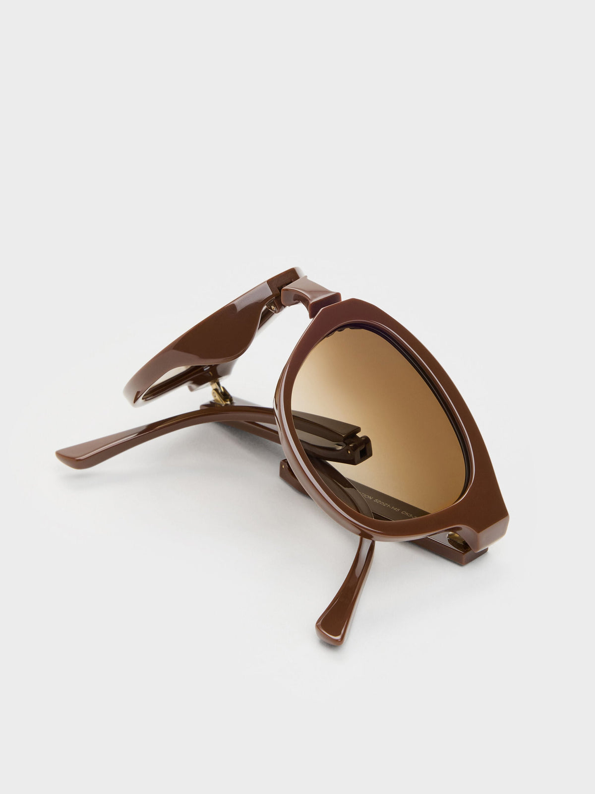 CHARLES & KEITH Smart Buy / Brea Round Sunglasses - Pecan Brown