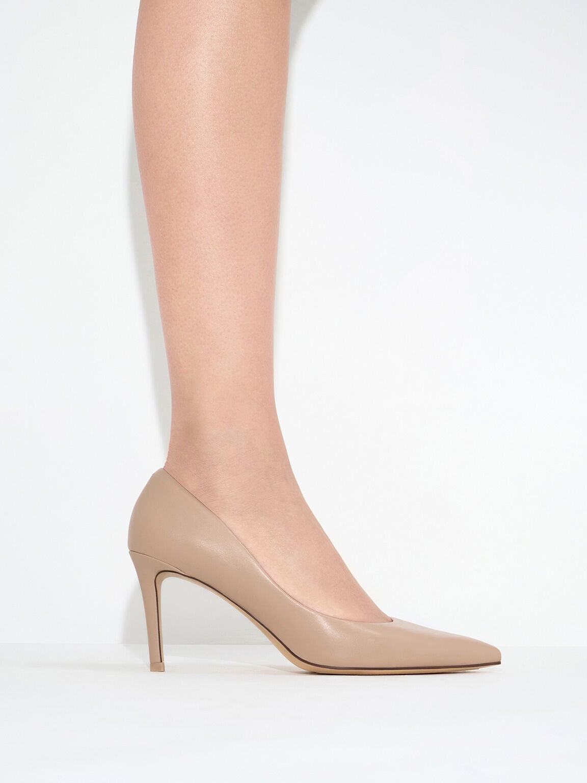 CHARLES & KEITH Deals / Emmy Pointed Stiletto Pumps - Nude