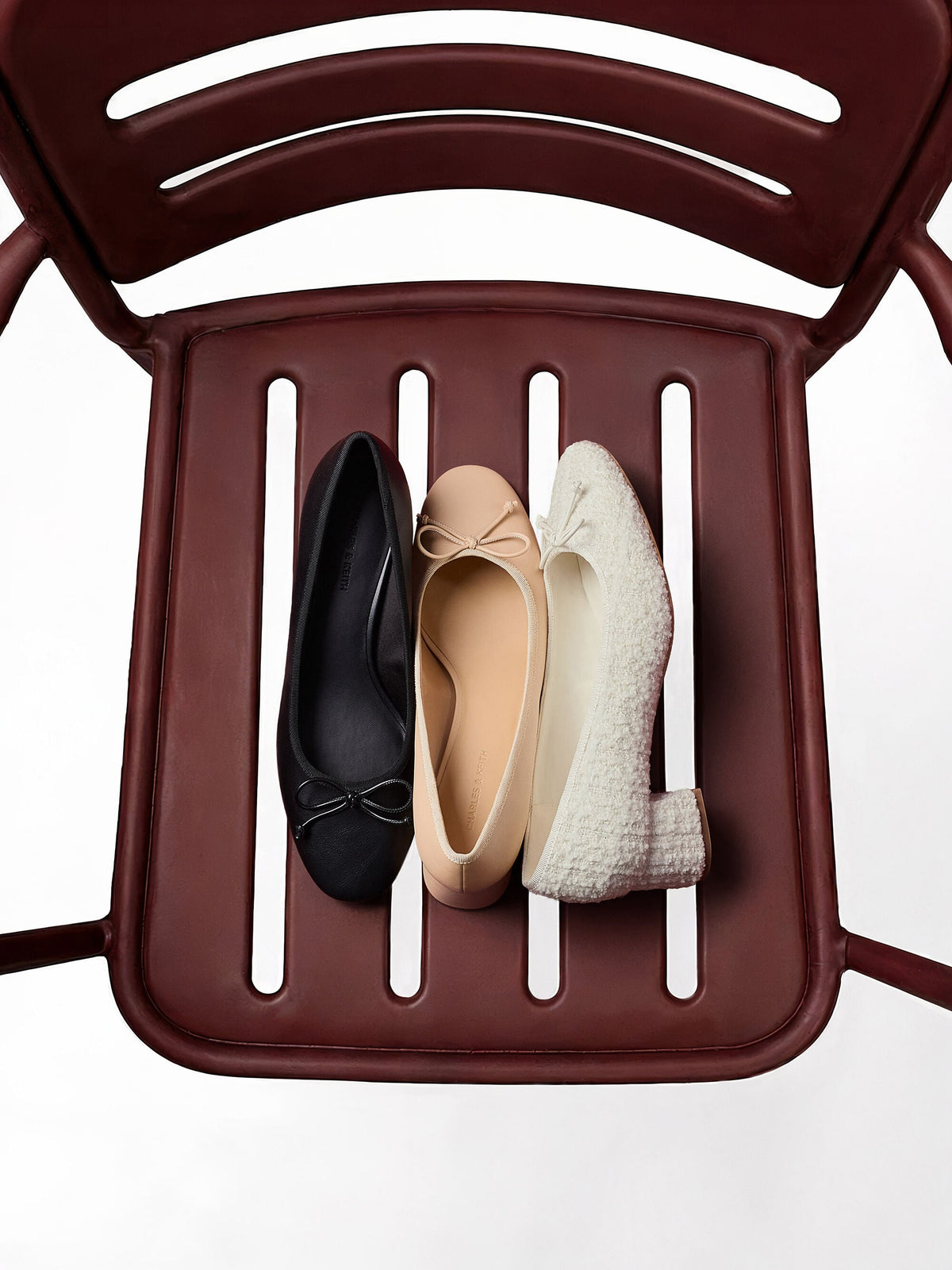 CHARLES & KEITH Essential / Bow Ballet Pumps - Black