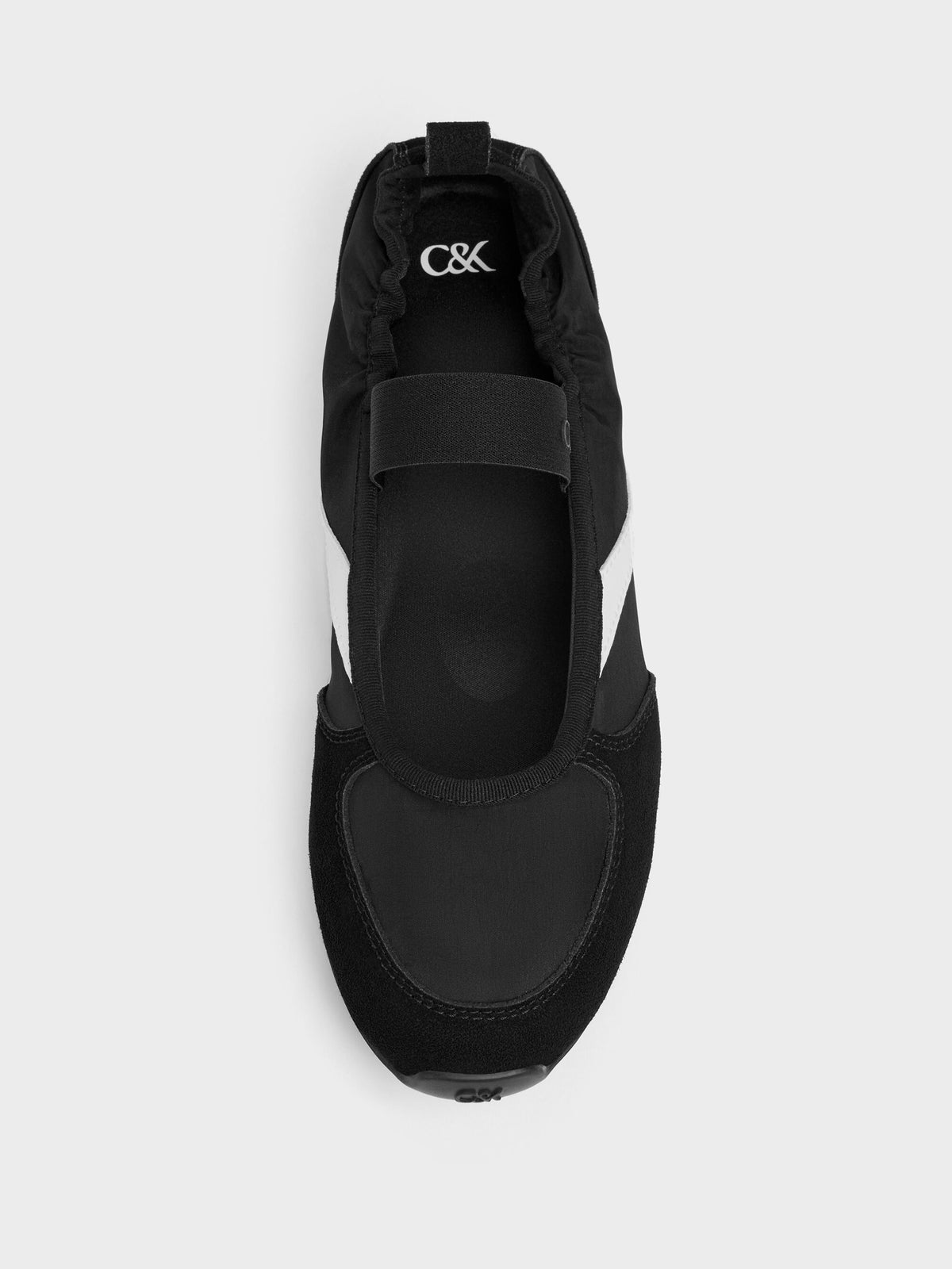 CHARLES & KEITH New / Jace Mary Jane Sneakers - Black Textured