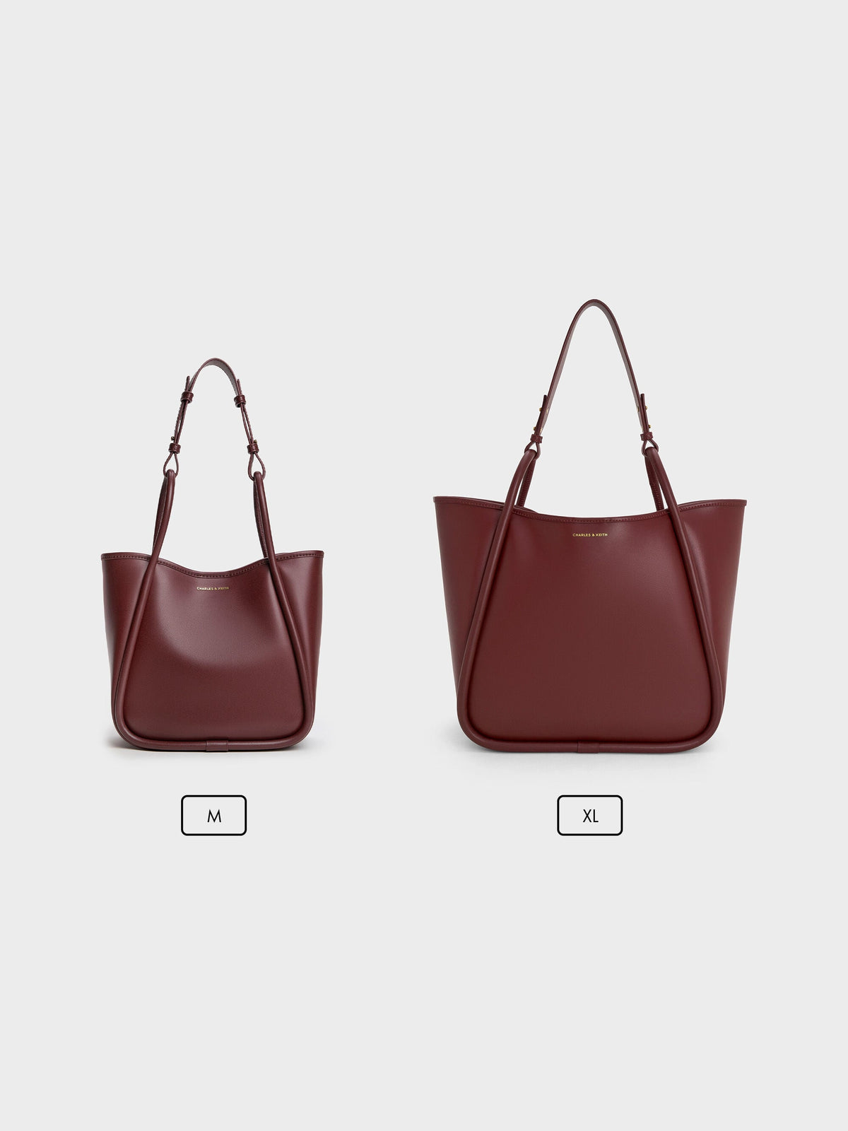 CHARLES & KEITH Deals / Mini Lyla Tubular Tote Bag - Mulberry Plum