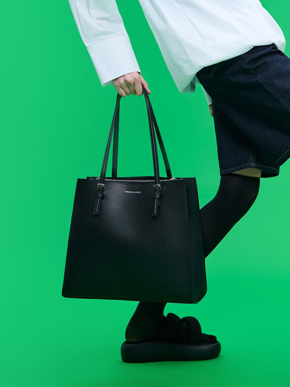 CHARLES & KEITH Best Price / Sansa Tote Bag - Noir