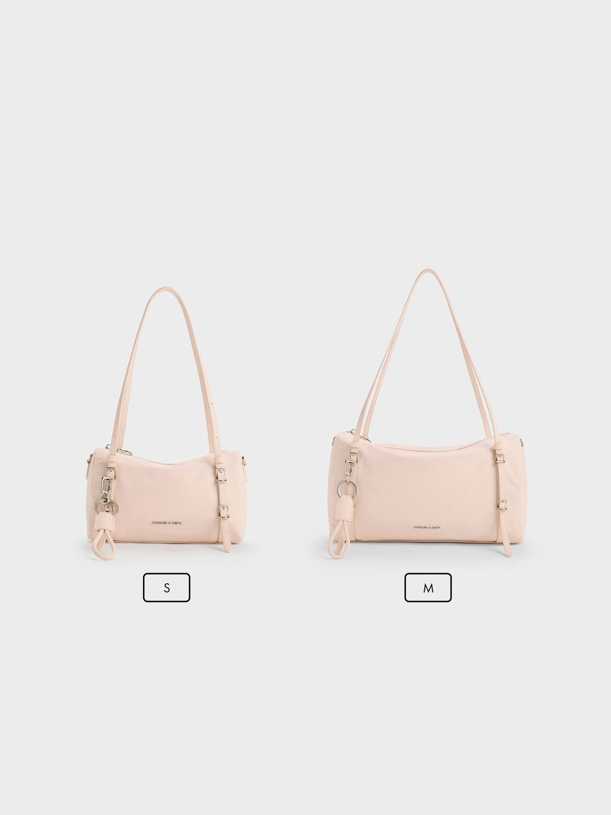 CHARLES & KEITH Exclusive / Levy Nylon Shoulder Bag - Soft Pink