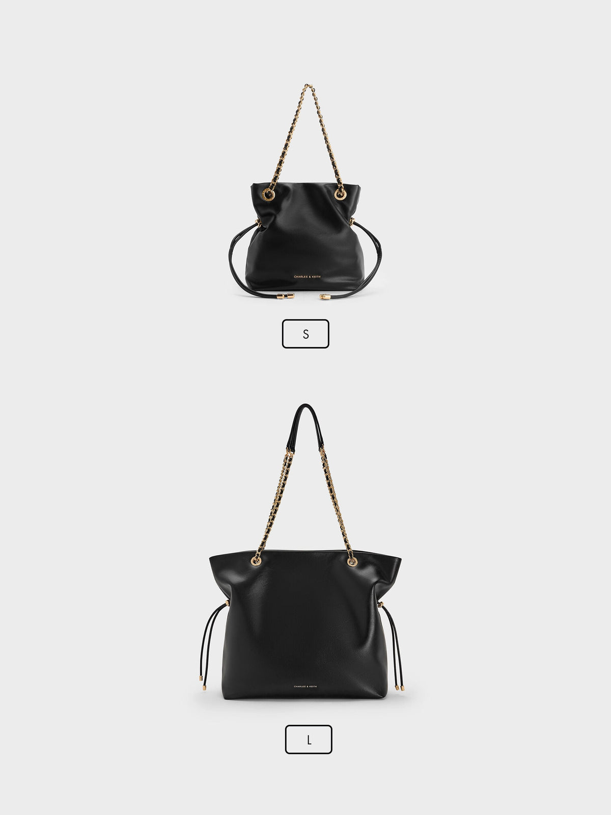 CHARLES & KEITH Featured / Arya Braided-Chain Tote Bag - Black