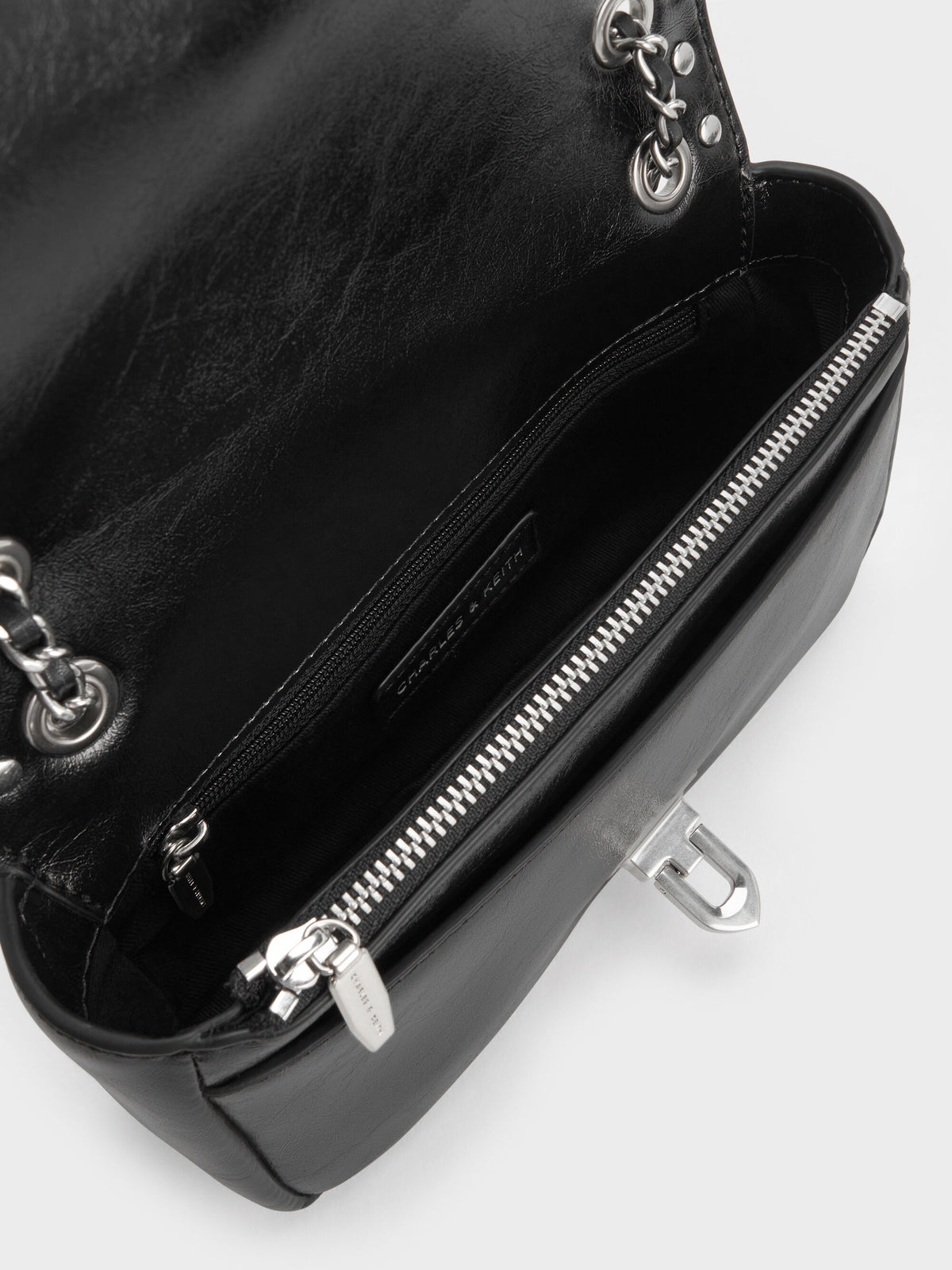 CHARLES & KEITH Signature / Arwen Studded Shoulder Bag - Noir