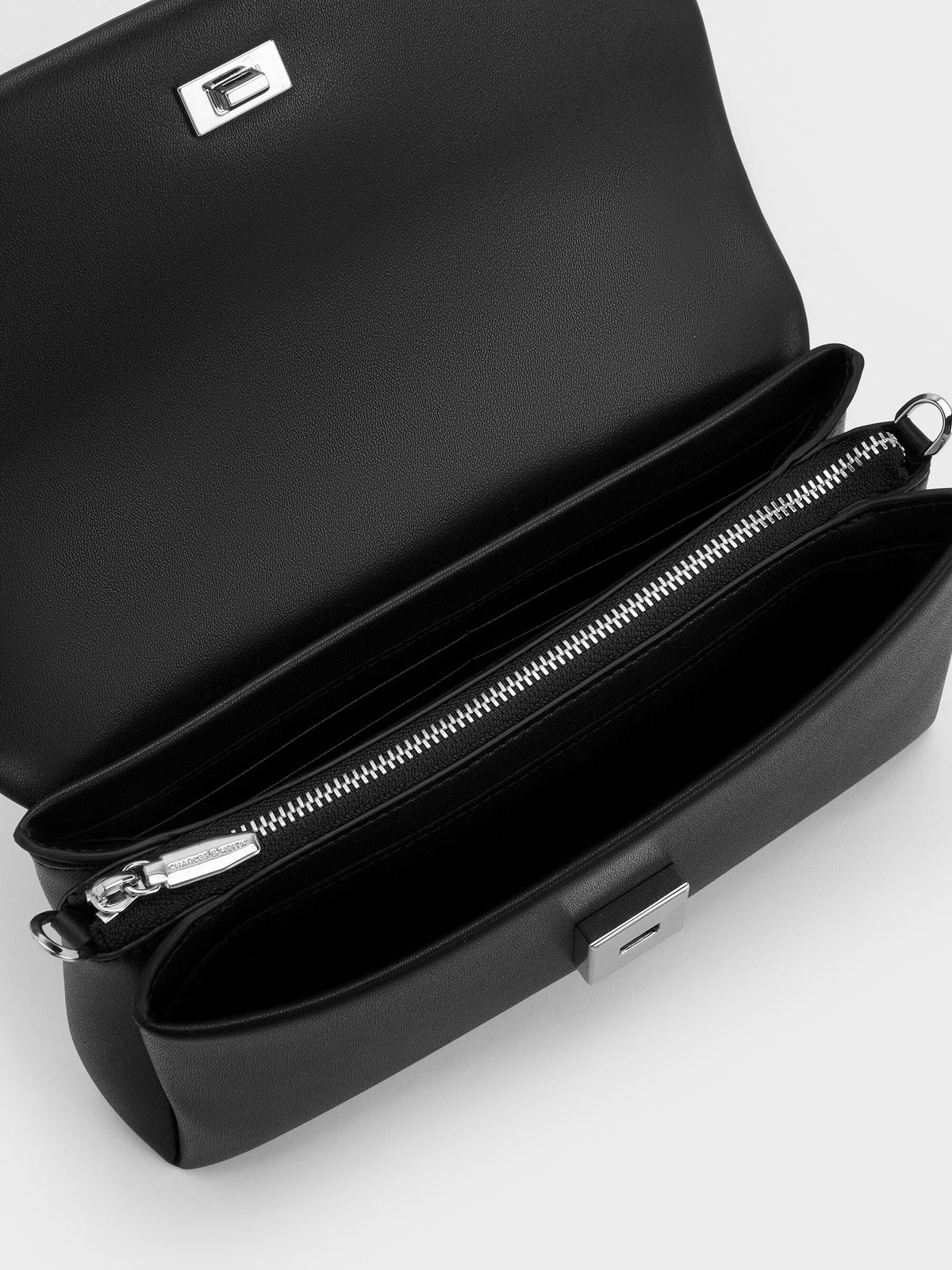 CHARLES & KEITH Popular / Hazel Bow Wallet On Chain - Noir