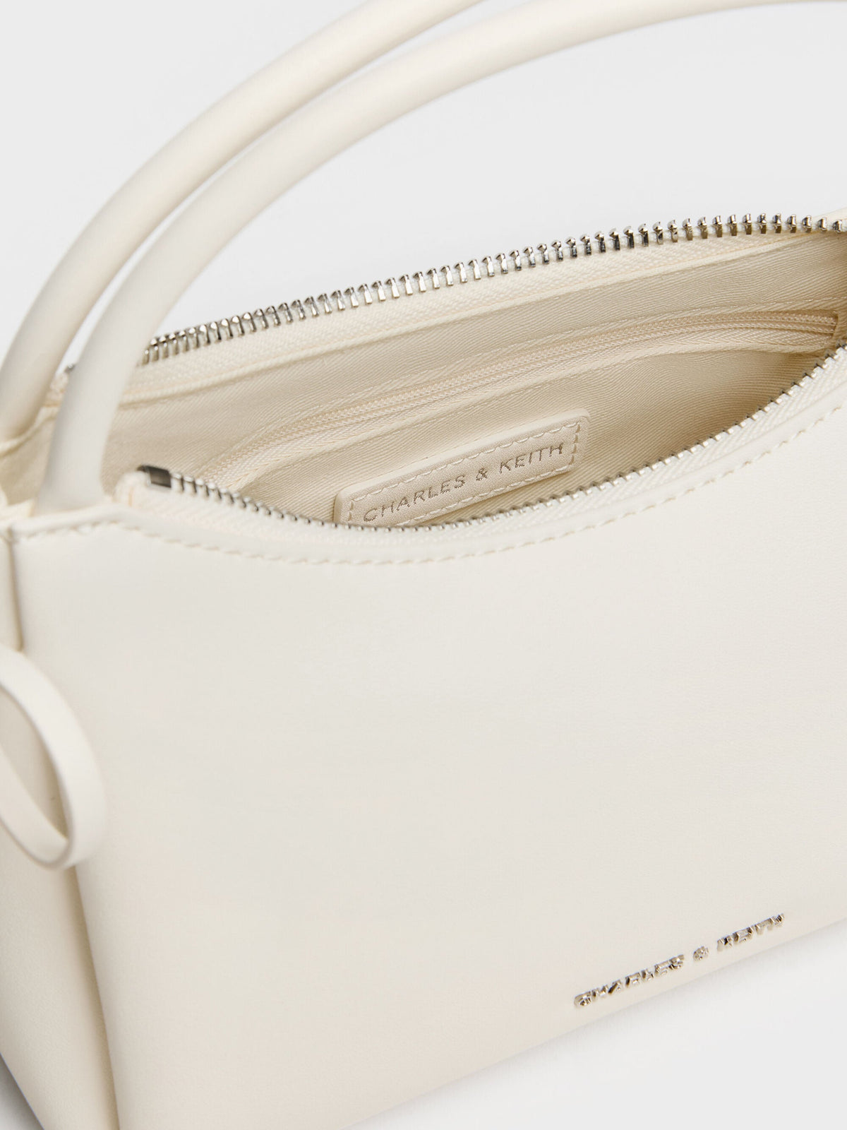 CHARLES & KEITH Signature / Hazel Bow Top Handle Bag - Cream