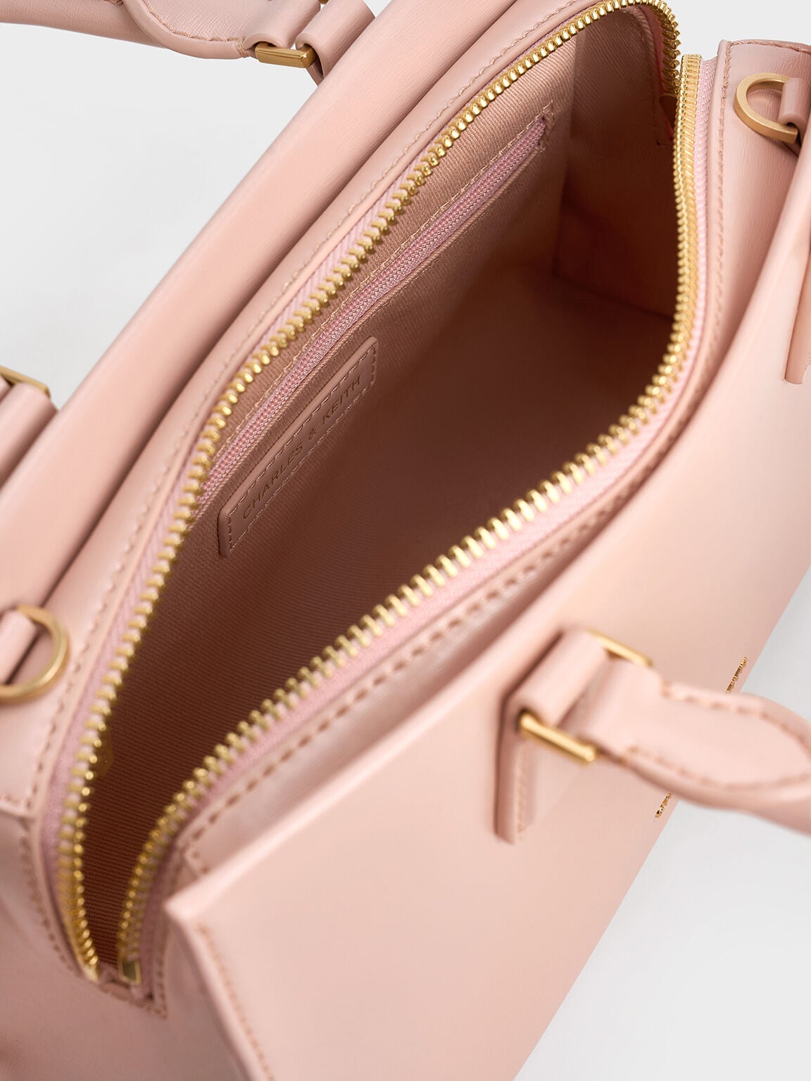 CHARLES & KEITH Best Seller / Kerry Top Handle Bag - Light Pink