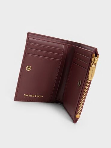 CHARLES & KEITH Hot Sale / Harmonee Top-Zip Small Wallet - Mulberry Plum