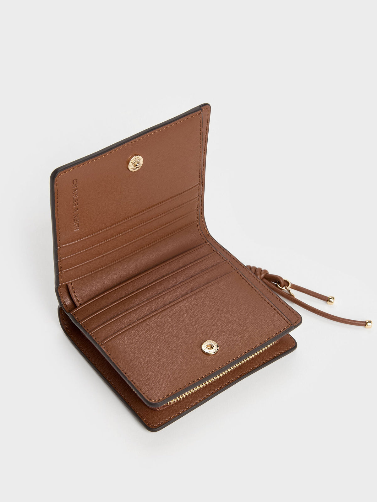 CHARLES & KEITH Sale / Everleigh Zip-Around Small Wallet - Chocolate