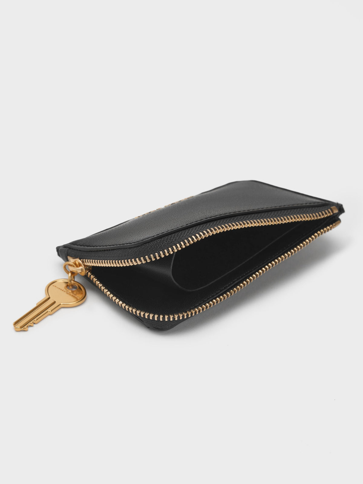 CHARLES & KEITH Classic / Lane Key Zip-Around Wallet - Black