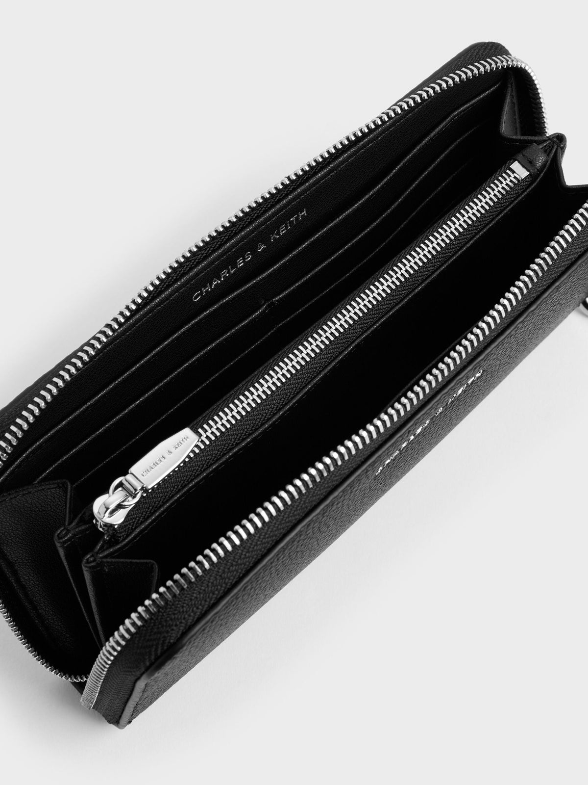 CHARLES & KEITH Discount / Chance Zip-Around Long Wallet - Noir