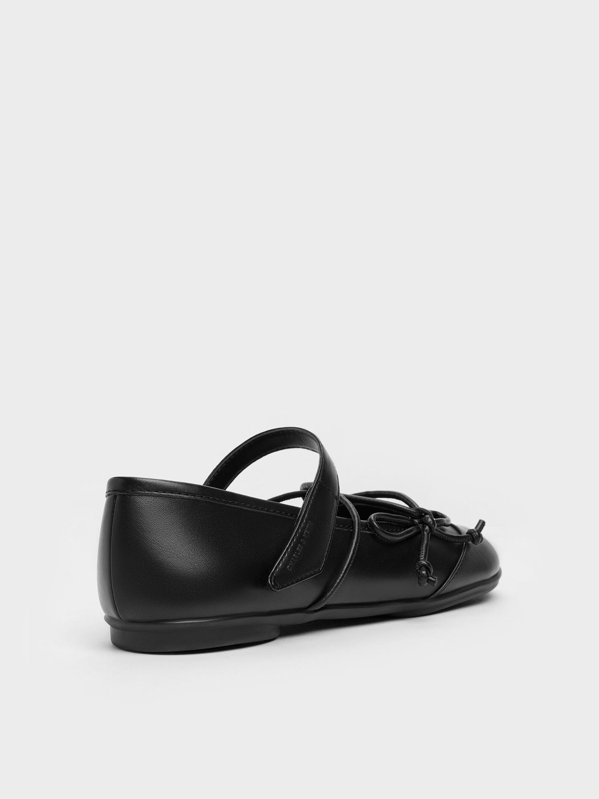 CHARLES & KEITH Smart Buy / Aether Lace-Up Split-Toe Mary Jane Flats - Black