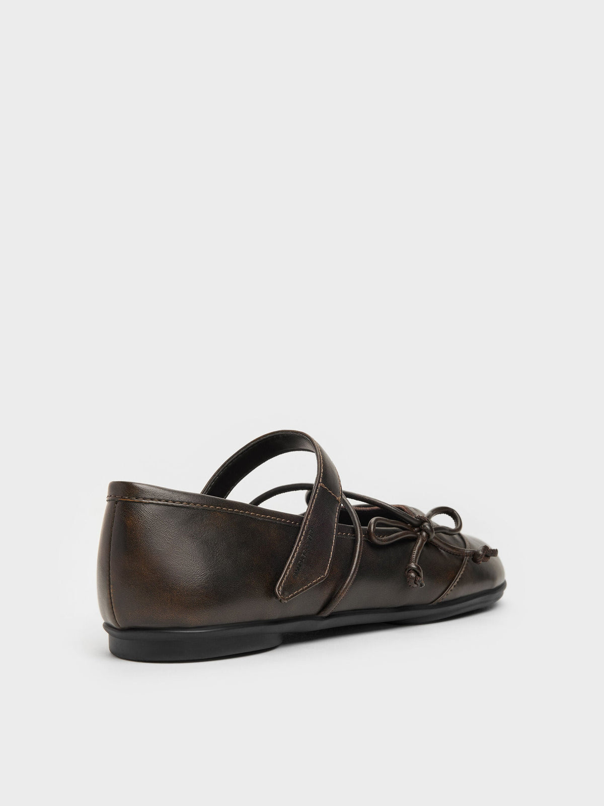CHARLES & KEITH Best Price / Aether Lace-Up Split-Toe Mary Jane Flats - Brown