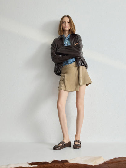 CHARLES & KEITH Quality / Aether Grommet Studded Mary Jane Flats - Dark Brown