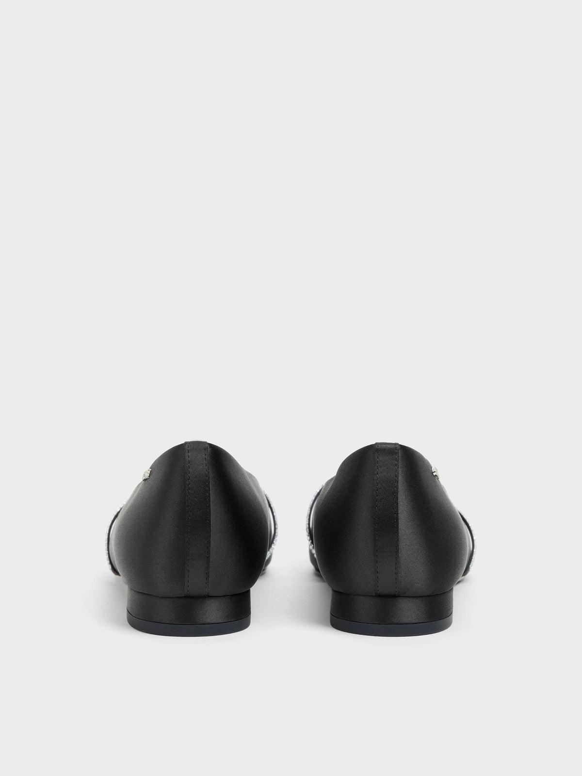 CHARLES & KEITH Great Value / Gem Crossover Ballet Flats - Black Textured