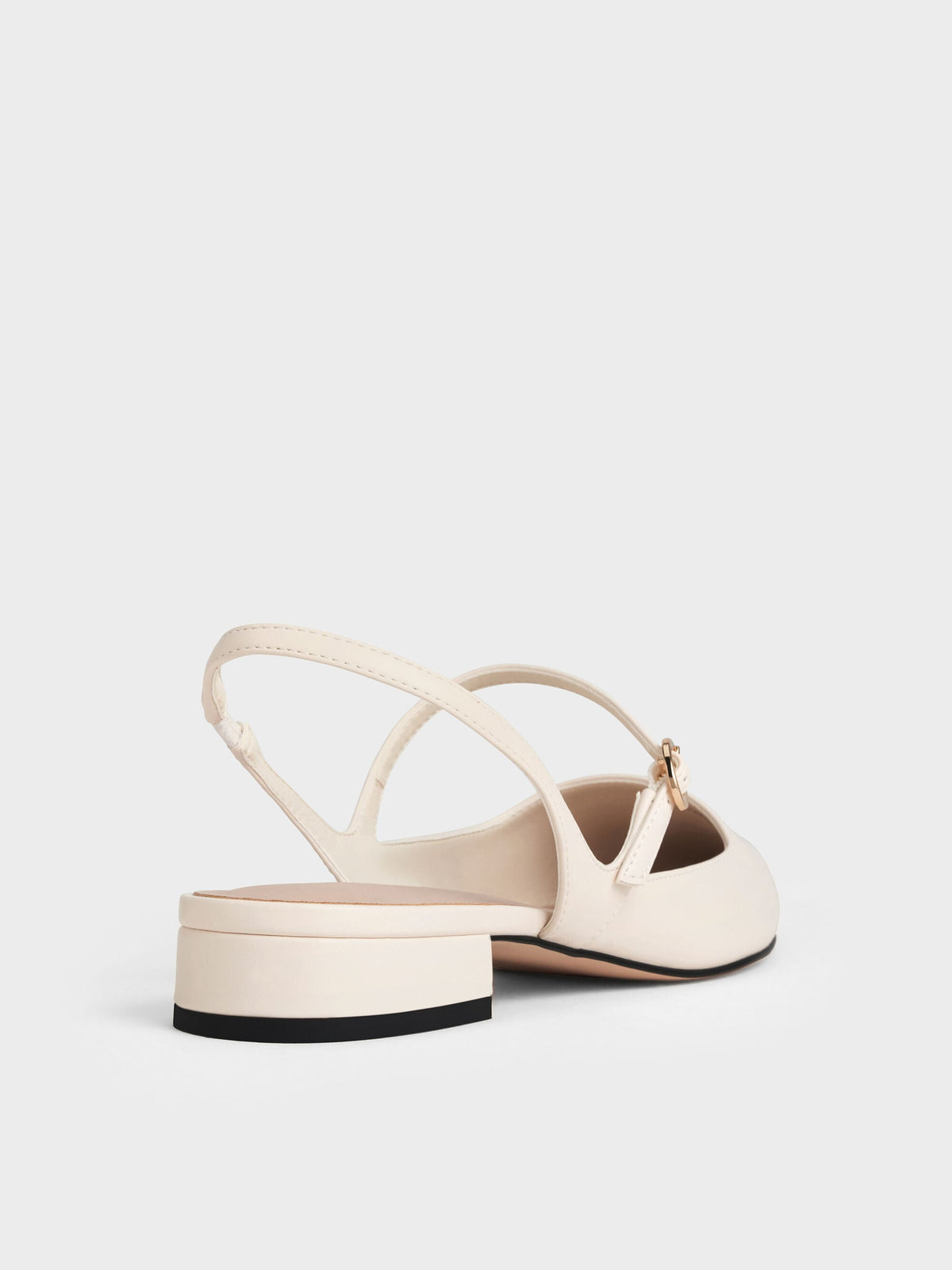 CHARLES & KEITH Great Value / Roxane Slingback Mary Jane Flats - Chalk