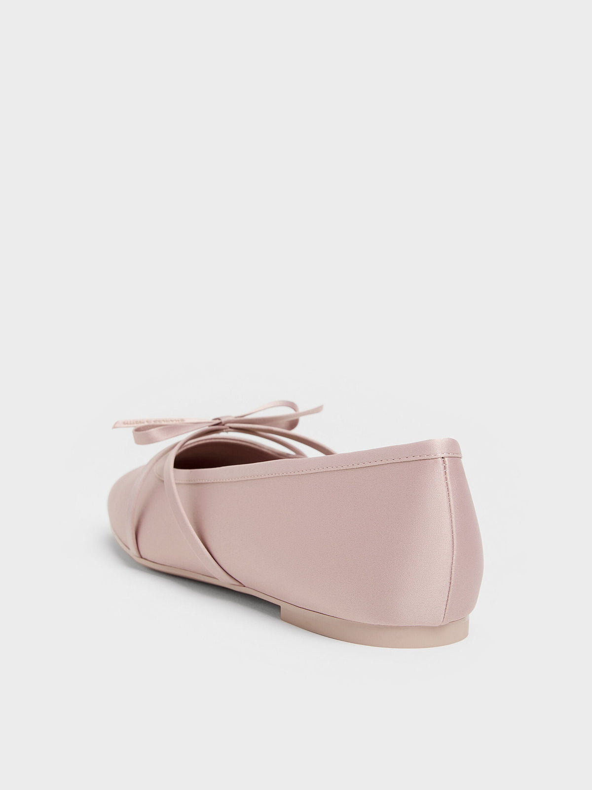 CHARLES & KEITH Value / Satin Bow Ballet Flats - Pink