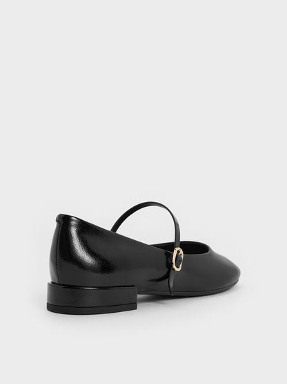 CHARLES & KEITH New / Gertrude Patent Mary Janes - Black Patent