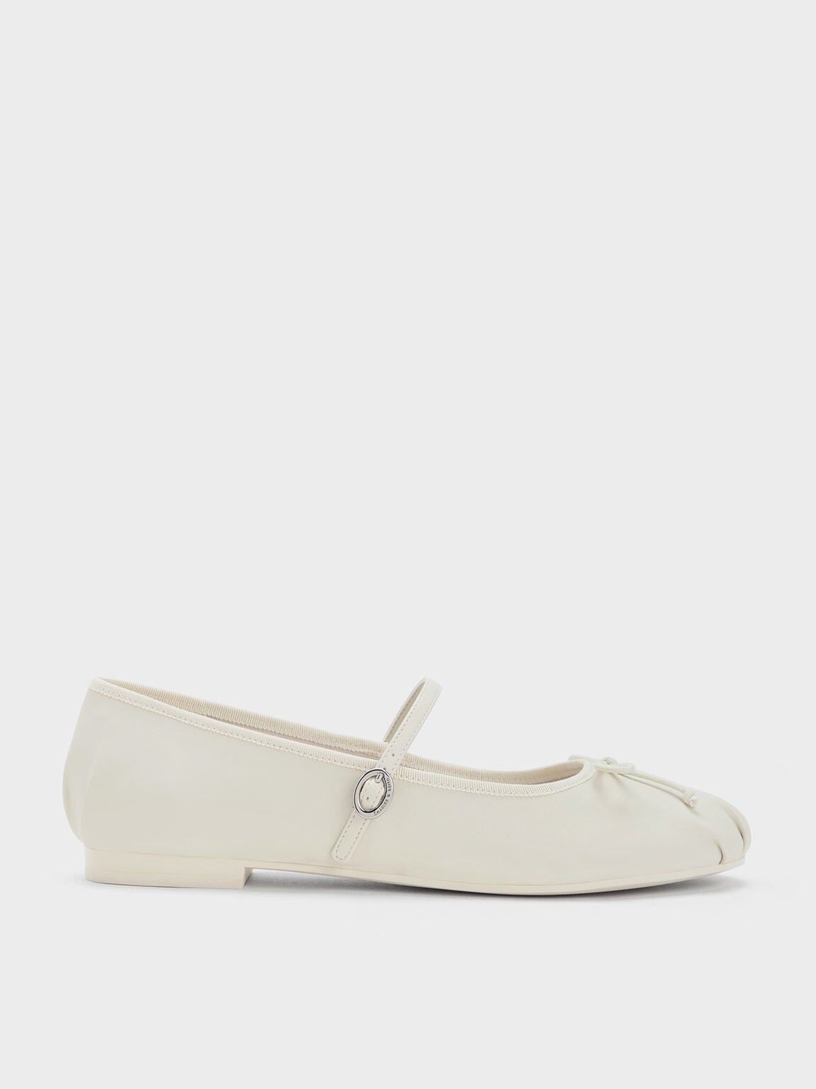CHARLES & KEITH Best Price / Emiko Bow Mary Jane Flats - Chalk