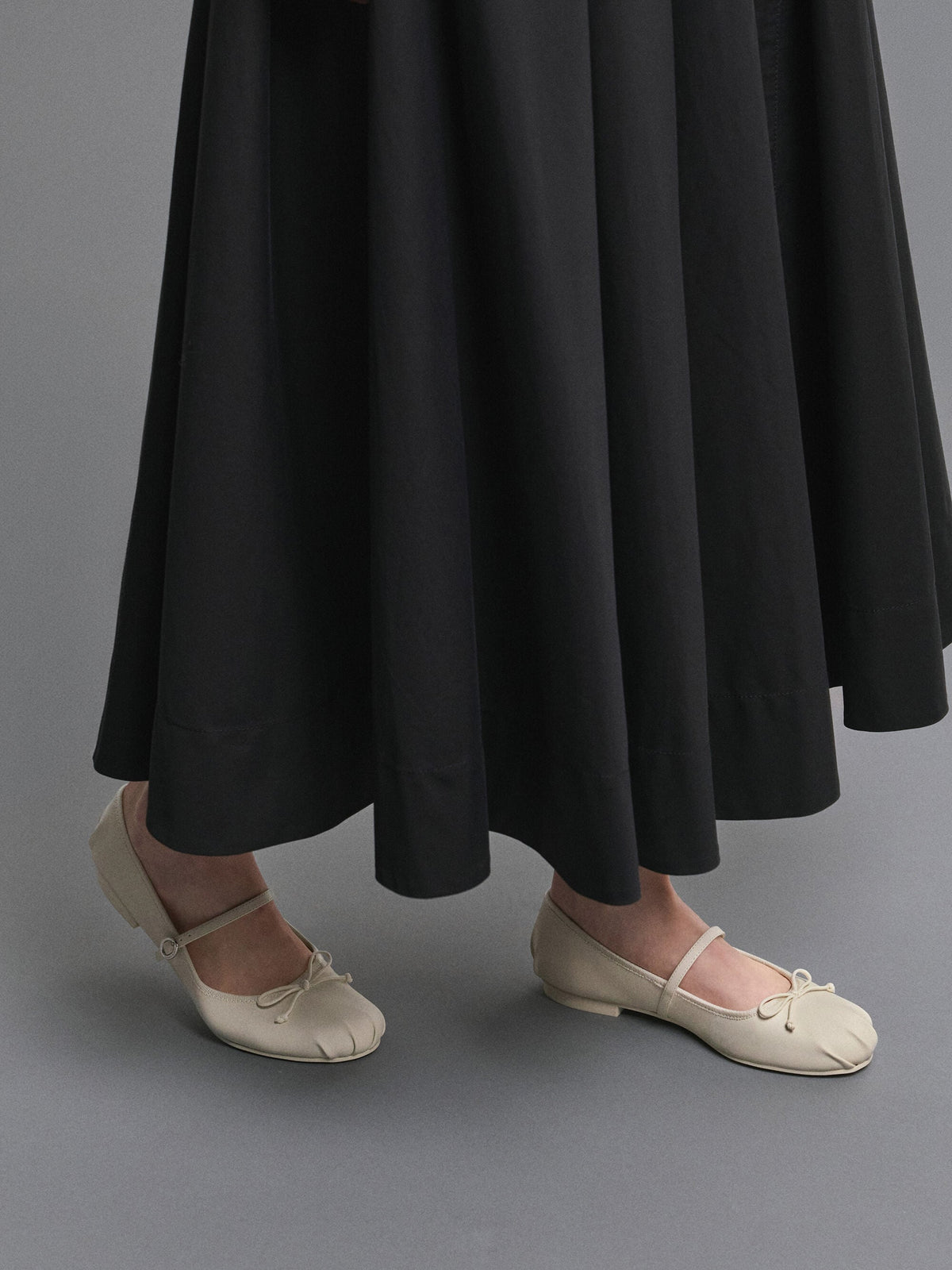CHARLES & KEITH Best Price / Emiko Bow Mary Jane Flats - Chalk