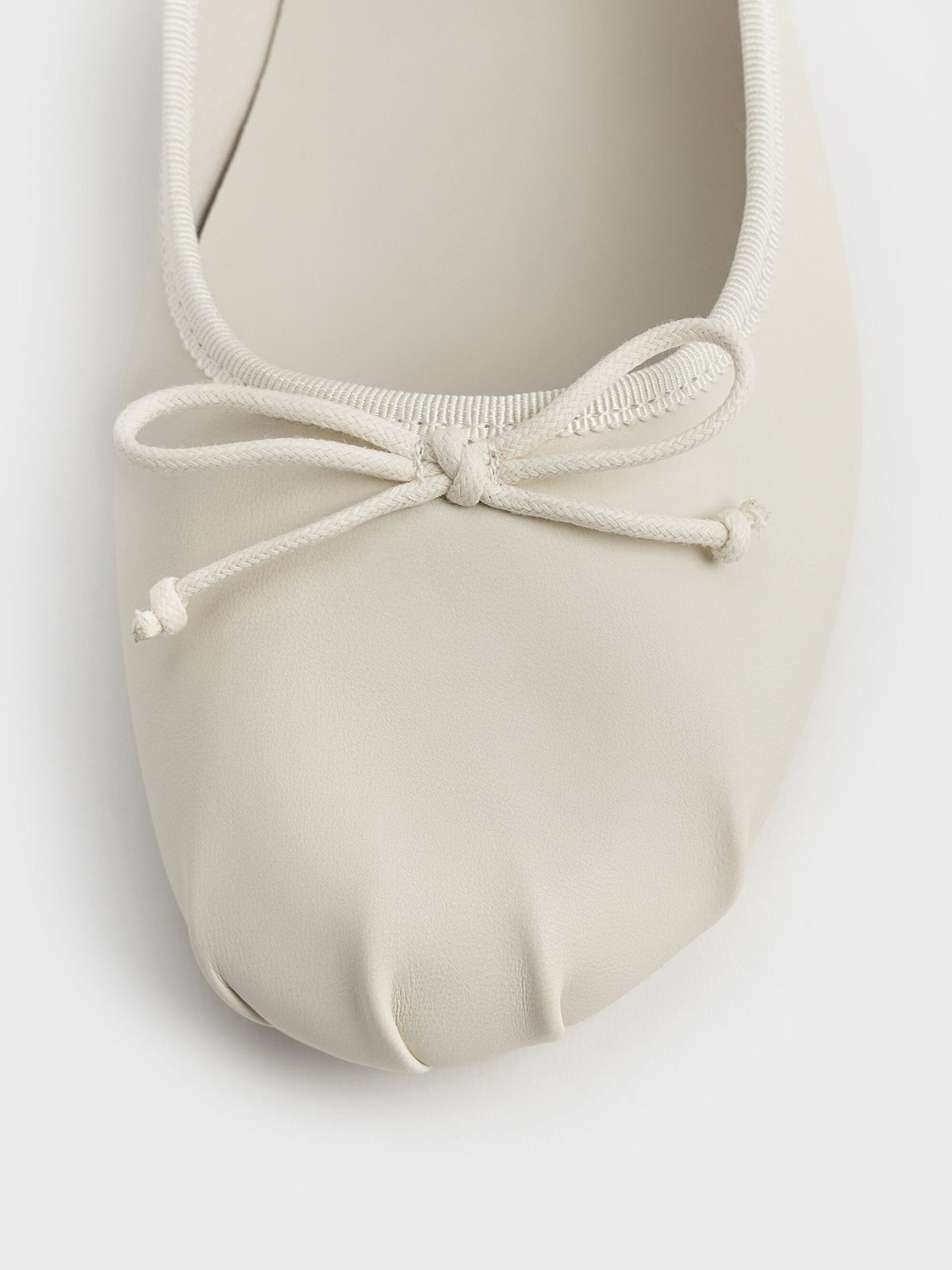 CHARLES & KEITH Best Price / Emiko Bow Mary Jane Flats - Chalk