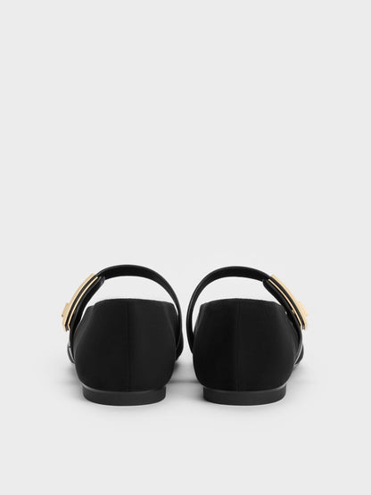 CHARLES & KEITH Premium / Lando Faux Suede Mary Jane Flats - Black2