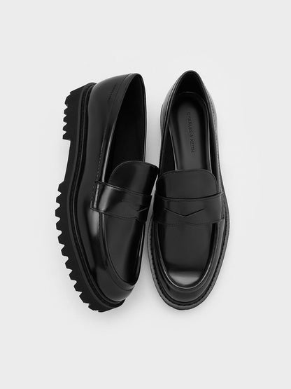 CHARLES & KEITH Top Pick / Kaiya Penny Loafers - Black Box