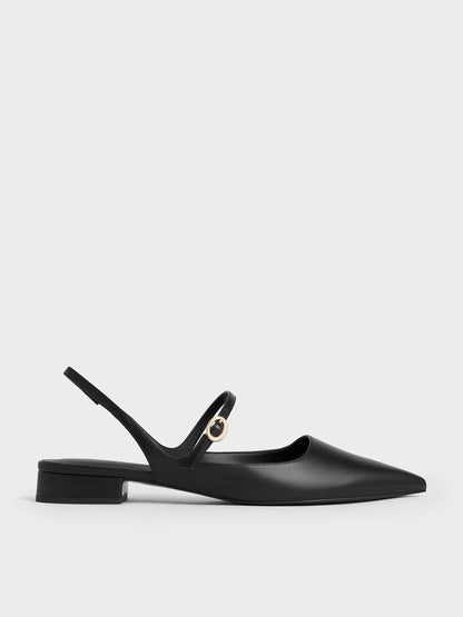 CHARLES & KEITH Great Value / Roxane Slingback Mary Jane Flats - Black