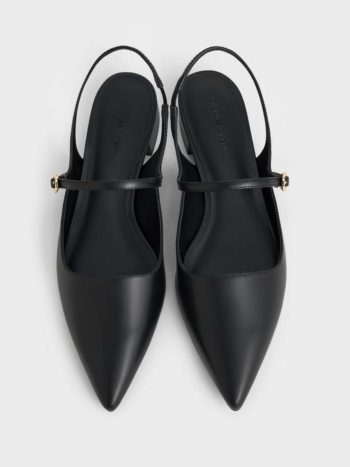 CHARLES & KEITH Great Value / Roxane Slingback Mary Jane Flats - Black