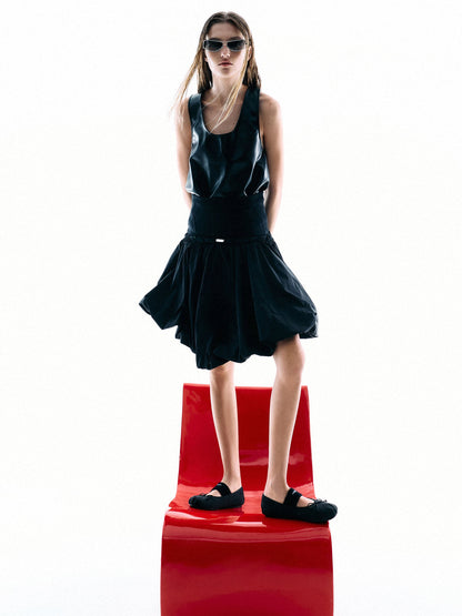 CHARLES & KEITH Special Offer / Winona Felt Mary Jane Flats - Black Textured