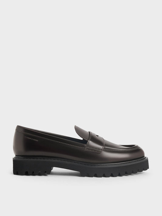 CHARLES & KEITH Best Seller / Kaiya Penny Loafers - Dark Brown