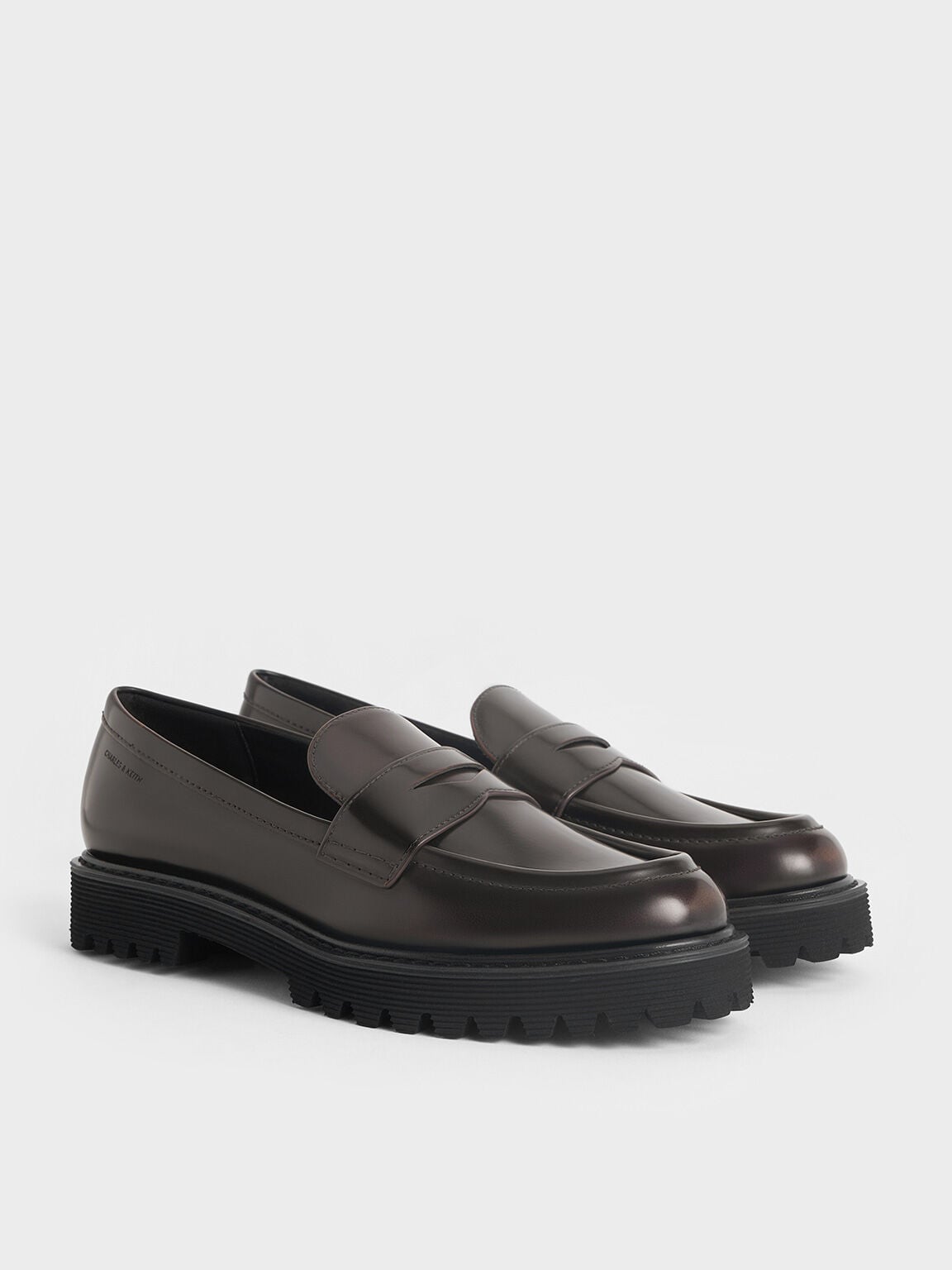 CHARLES & KEITH Best Seller / Kaiya Penny Loafers - Dark Brown