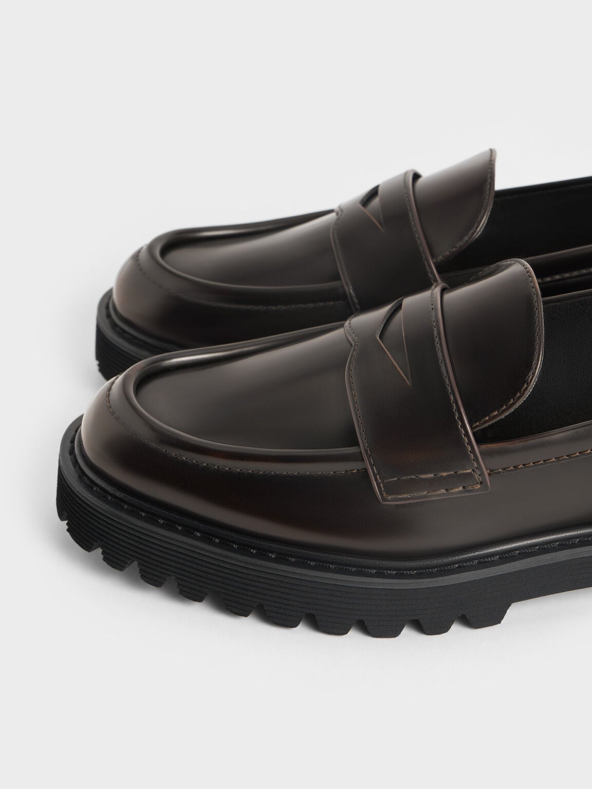 CHARLES & KEITH Best Seller / Kaiya Penny Loafers - Dark Brown
