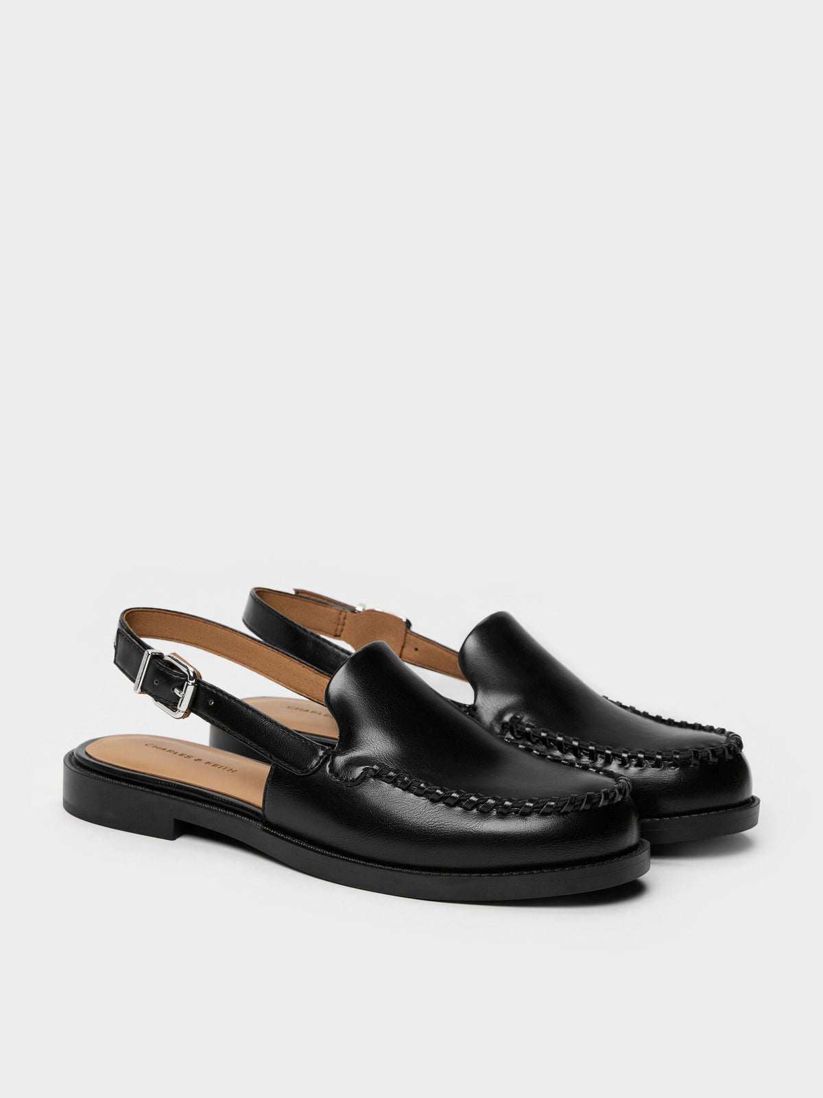 CHARLES & KEITH Quality / Gale Slingback Loafers - Black