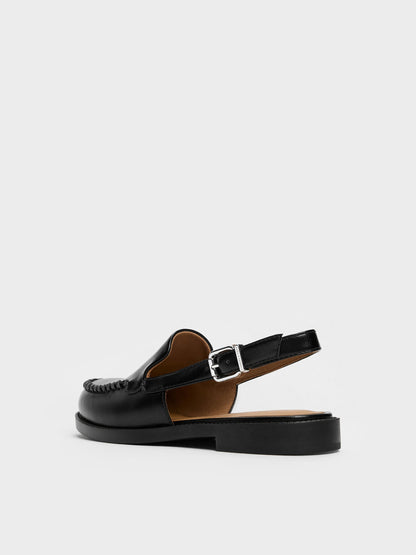 CHARLES & KEITH Quality / Gale Slingback Loafers - Black