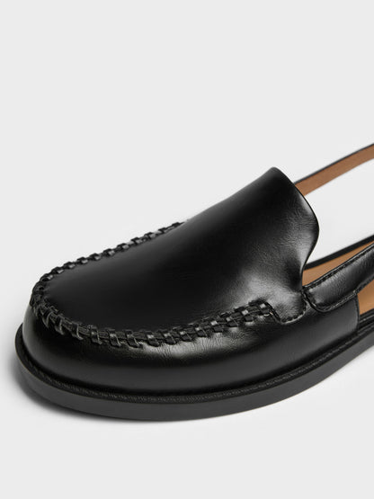 CHARLES & KEITH Quality / Gale Slingback Loafers - Black