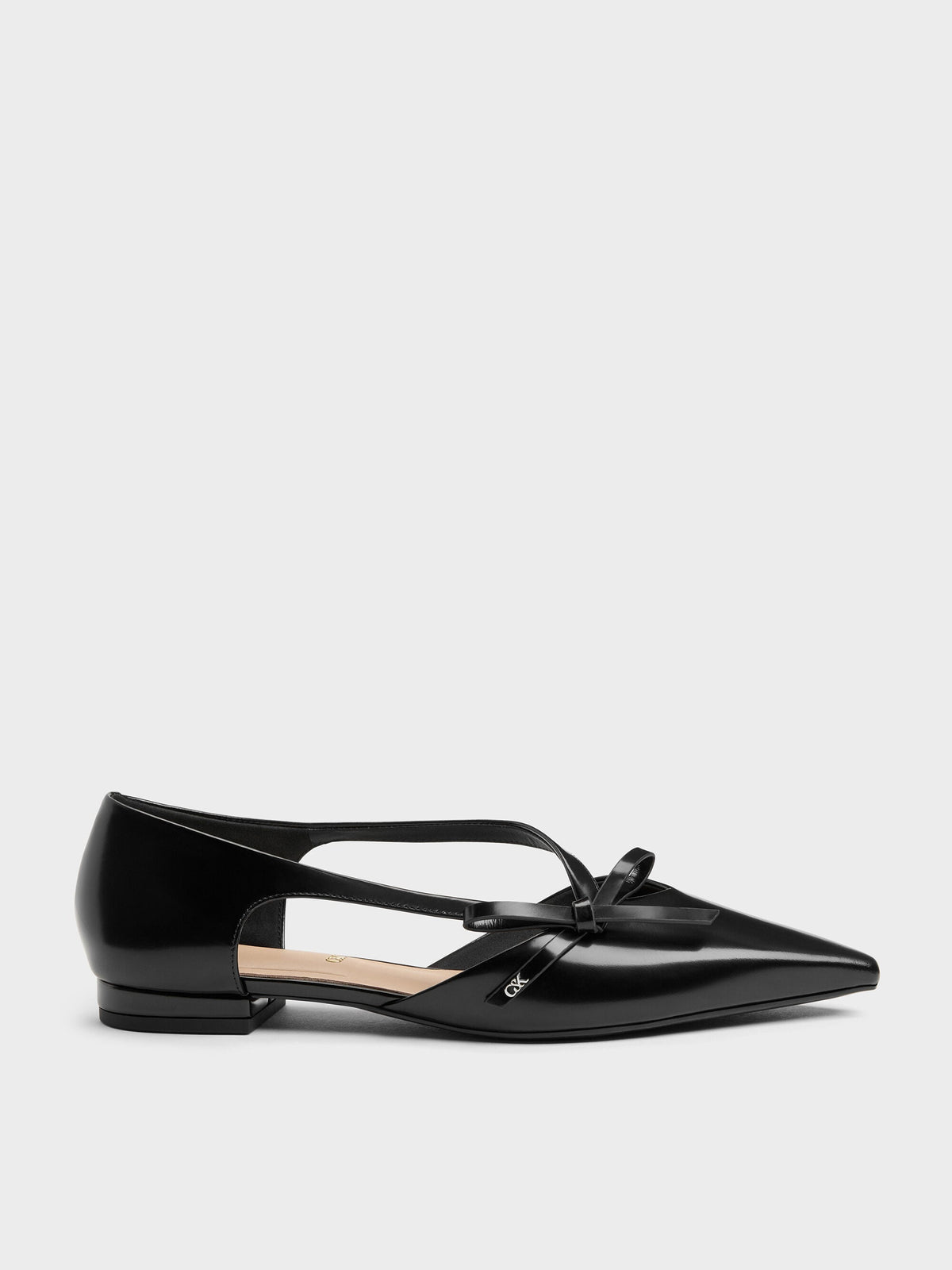 CHARLES & KEITH Everyday / Anastasia Leather D'Orsay Flats - Black Box
