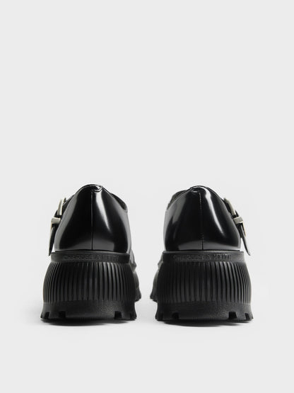CHARLES & KEITH Essential / Darra Platform Mary Janes - Black Box