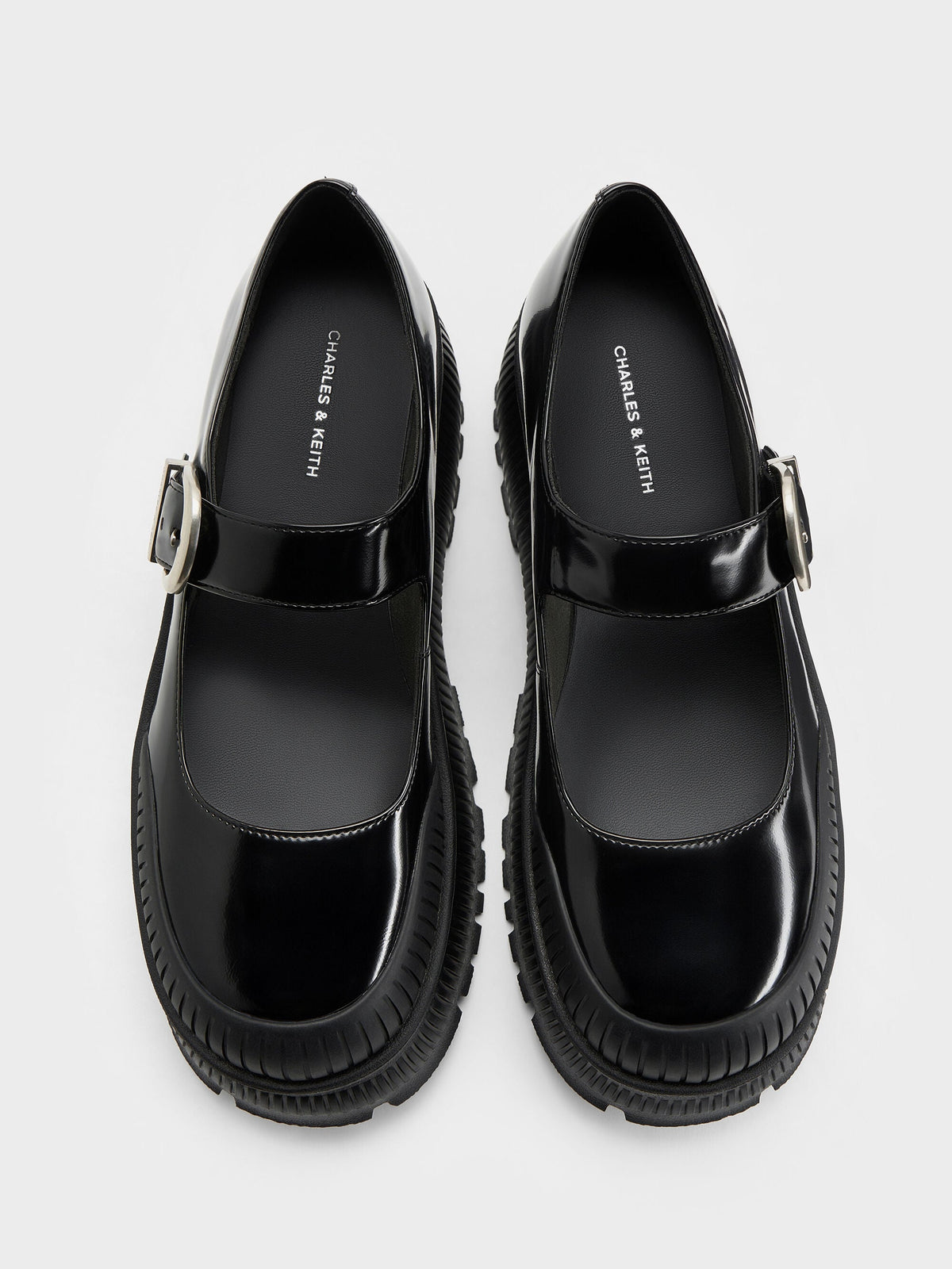 CHARLES & KEITH Essential / Darra Platform Mary Janes - Black Box