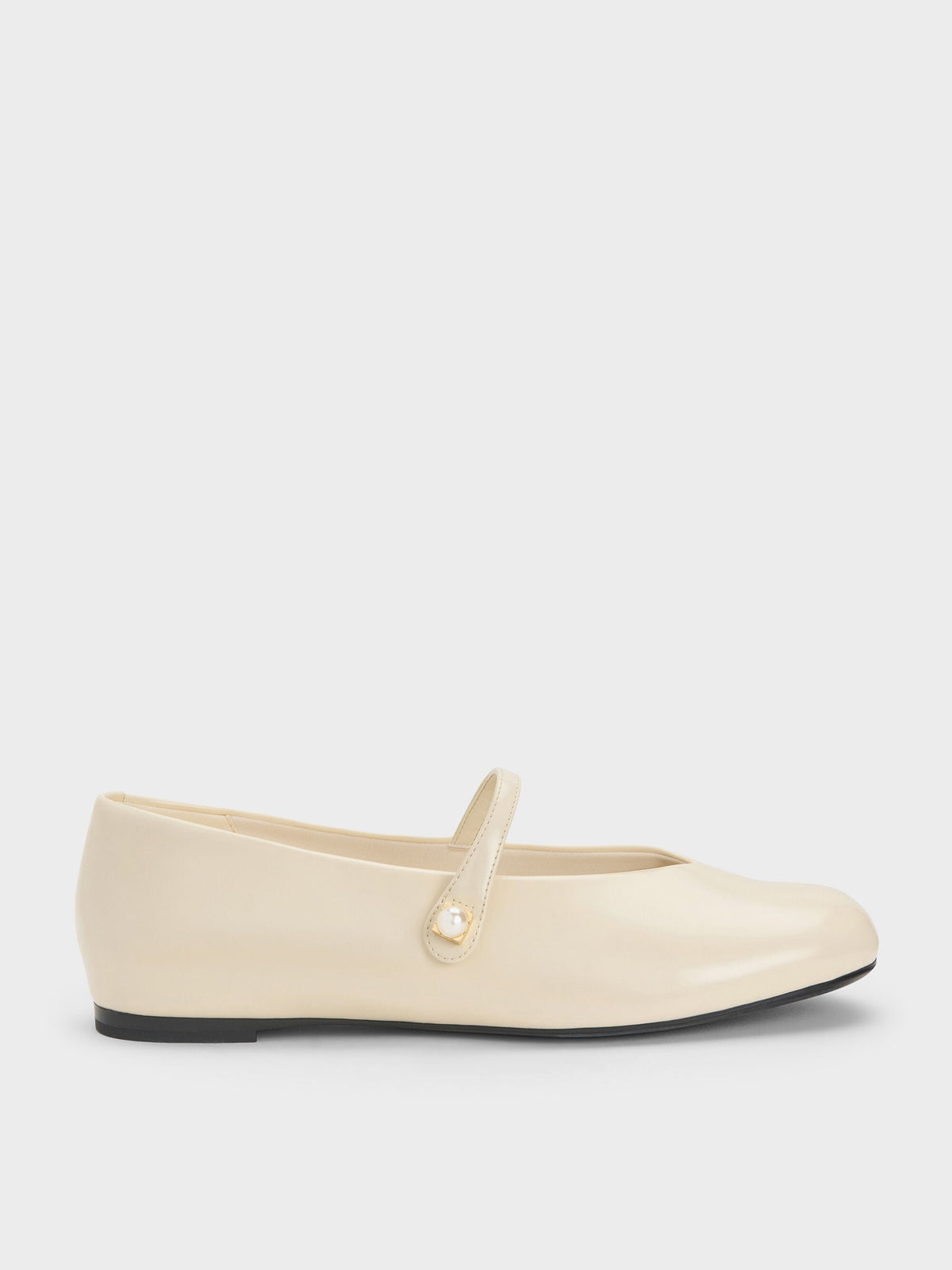 CHARLES & KEITH Recommended / Marie Pearl Mary Jane Flats - Cream