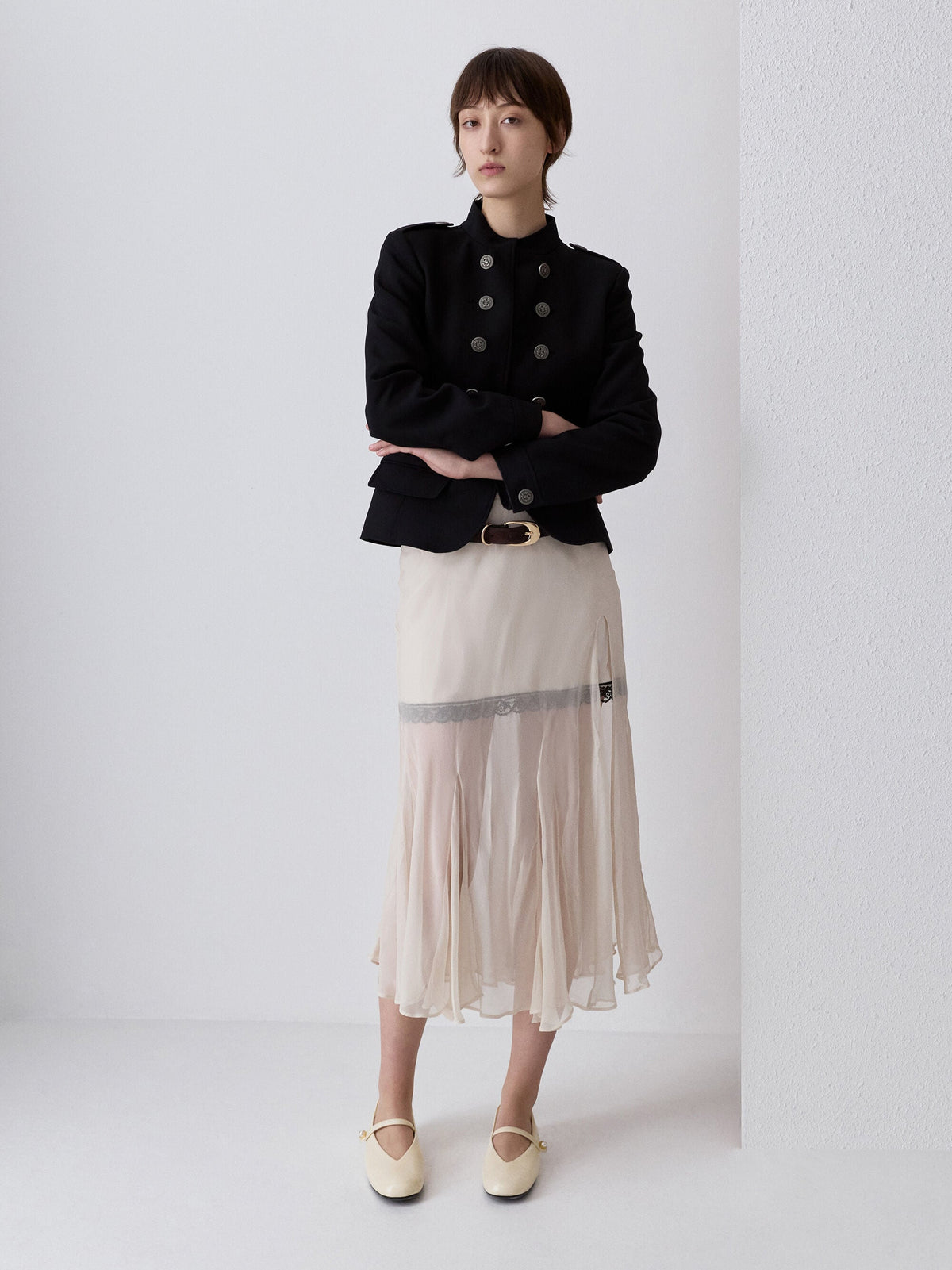CHARLES & KEITH Recommended / Marie Pearl Mary Jane Flats - Cream
