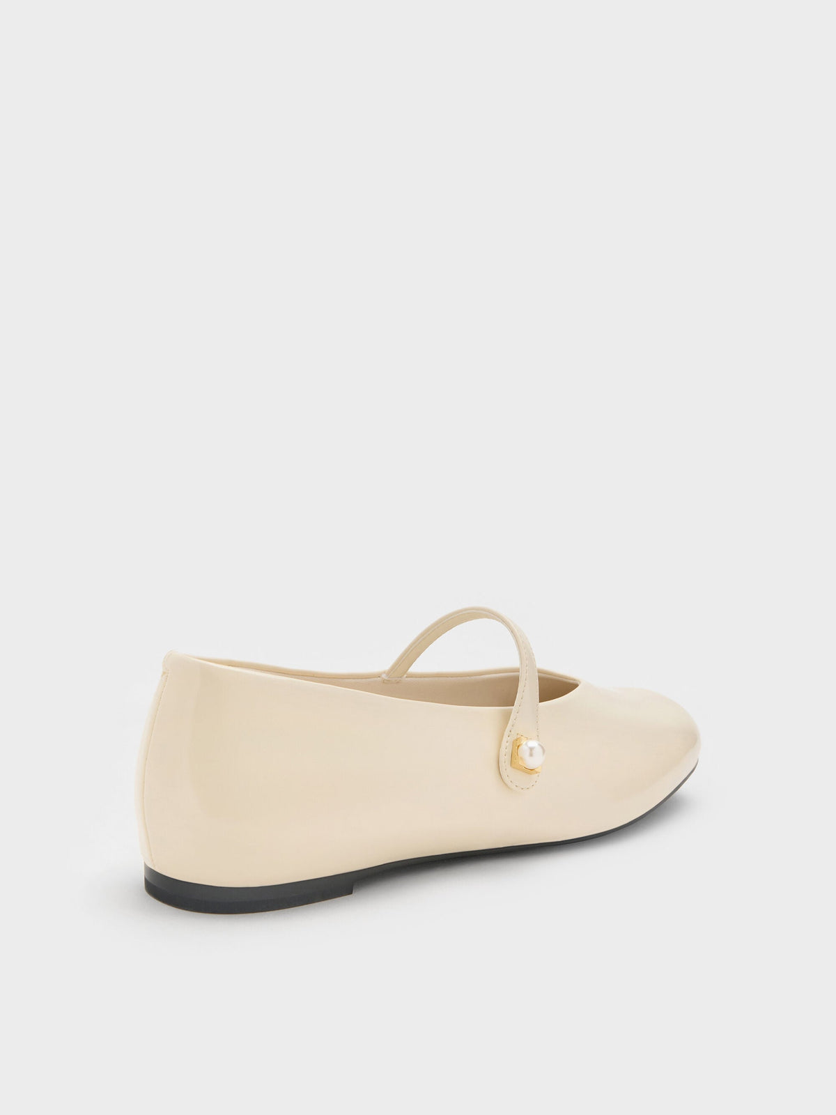 CHARLES & KEITH Recommended / Marie Pearl Mary Jane Flats - Cream